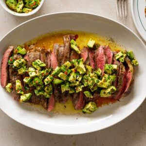 Skirt Steak w Avocado Chimichurri